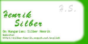 henrik silber business card